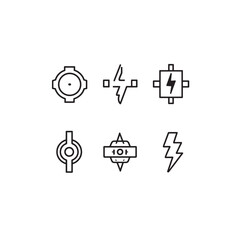 DynoWatt icon line art technology innovation bold symbol