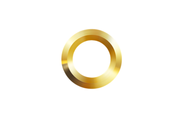 Golden Ring Object on Black Background Creating a Luxurious and Sophisticated Visual Element