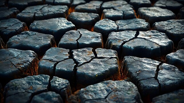 Cracked earth texture with organic digital networks - Powered by Adobe