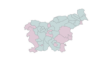 Map of Slovenia's Regions Administrative Divisions and Geographic Representation