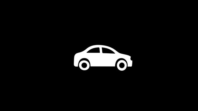 car on a black background