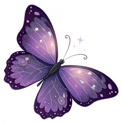 Whimsical Violet Butterfly Art for Craft & Decor