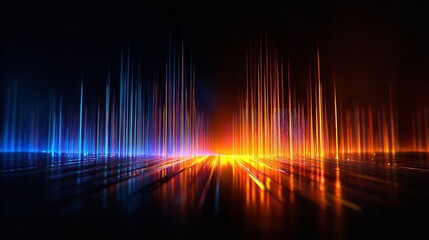 Abstract purple and pink light waves background