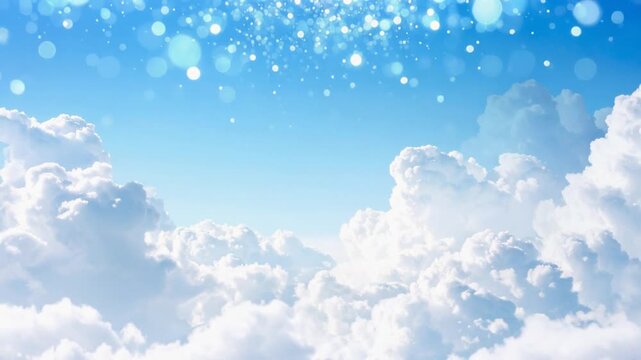 青空のキラキラ背景	
