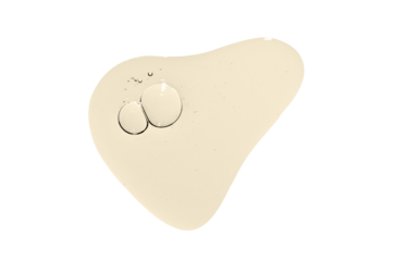 A sample of a facial serum or gel or a moisturizing cosmetic product. Isolated on white