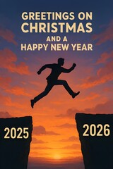 silhouette of a young man jumping on the beach