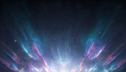 Obraz premium Vibrant cosmic nebula bursts with brilliant multicolored light in deep space