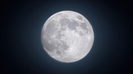 Obraz premium The full moon shines in the dark space, and detailed craters can be seen under the cold moonlight. Laboratory safety poster, designed specifically for STEM education and laboratory safety posters.