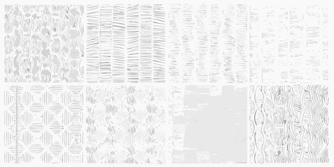 Monochromatic abstract pattern collection with textural variations for backgrounds