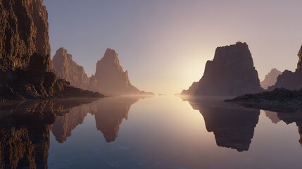 Panoramic view of majestic Padar Island during magnificent sunset. - ai