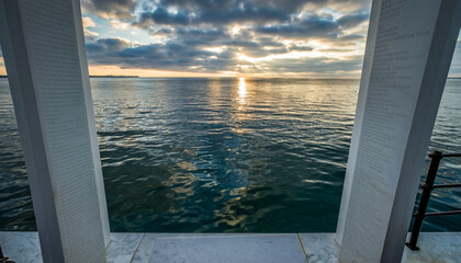 Fototapeta premium View from a Building Window Overlooking Cityscape