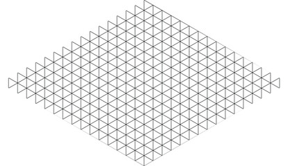 Abstract geometric pattern of interconnected triangles forming a grid on a white background, abstract art