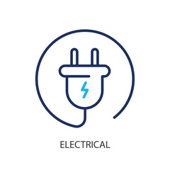 Electrical thin line icons. Original vector illustration.