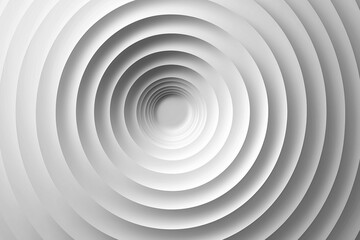 Obraz premium A layered concentric circular design in white and gray tones.