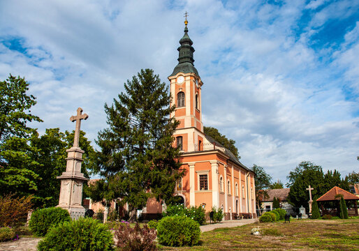 Senta, Serbia - September 13, 2025: Serbian Orthodox church in Senta, Serbia.