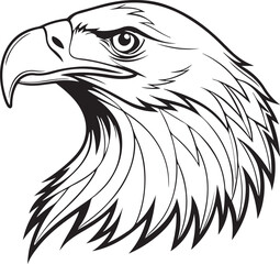 Falcon Head vector style silhouette image