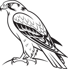 Falcon vector style silhouette image
