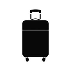Rolling suitcase vector icon, travel luggage bag, journey vacation trip, airport baggage symbol graphic