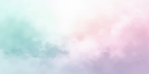 Colorful abstract watercolor sky background with clouds and light