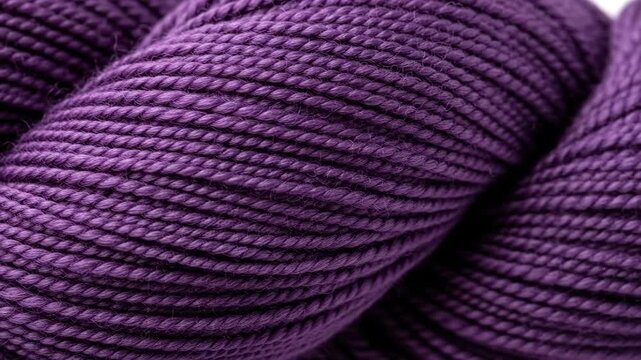 Vibrant purple rope texture showcased in spiraling closeup macro sequence
