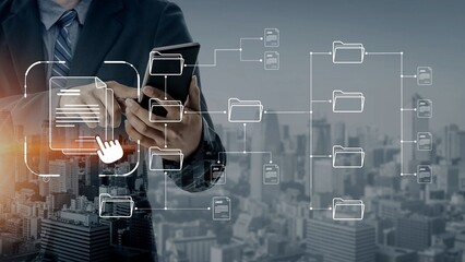 Digital file structure showing folder organization, file hierarchy, and document arrangement. File structure supports management, improves access, and file structure enhances clarity. Marrow