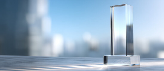 acrylic award trophy mockup