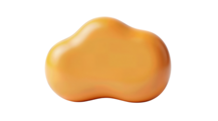 Abstract orange blob with smooth glossy texture