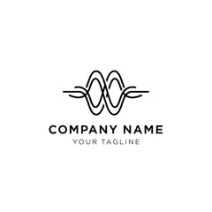Abstract intertwined lines logo design for a modern company.