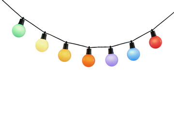 Colorful Hanging Globe Lights on a String