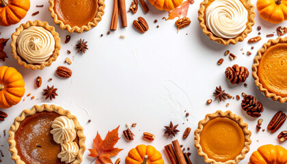 Thanksgiving Pies Flat Lay