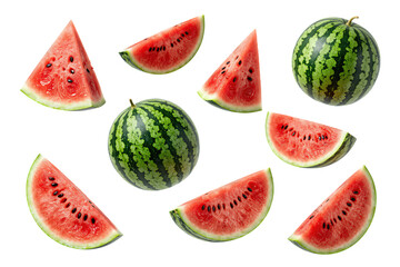 Fresh watermelon slices and whole fruit arrangement