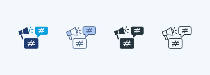 Hashtag Strategy Multiple Style Icon Collection 
