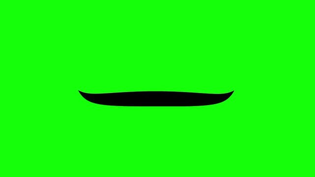 A simple mouth animation that moves and speaks in various forms on a green screen background. Suitable for anime, comics, and videos. Very high resolution.