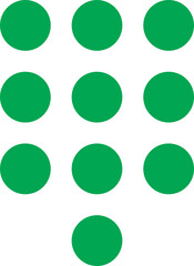 Green numeric dial pad phone keypad icon vector illustration