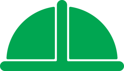 Green construction worker hard hat safety helmet icon vector illustration