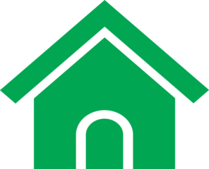 Green dog house pet shelter icon vector illustration