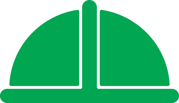Green construction worker hard hat safety helmet icon vector illustration