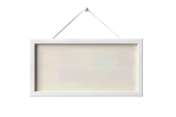 Rectangular hanging sign with a blank wooden panel