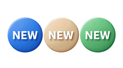 Three colored buttons with the text New