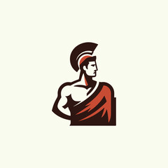 Ancient Roman Man Logo