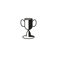 Trophy award champion vector symbol design
