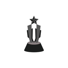 Trophy award champion vector symbol design