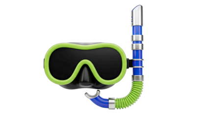 Snorkel Mask Isolated on White