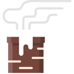 chimney icon illustration design with flat