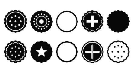 Modern black and white geometric shapes for design