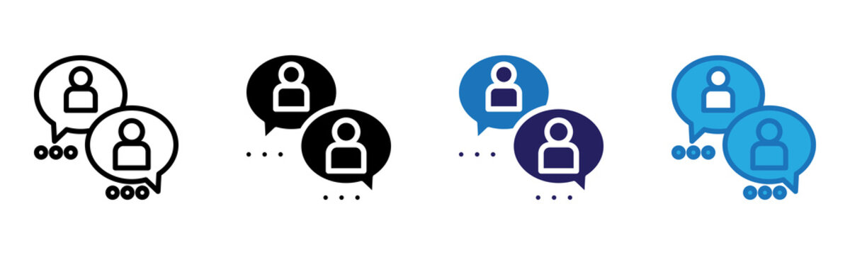 Interaction Icon Multi Style Vector Illustration