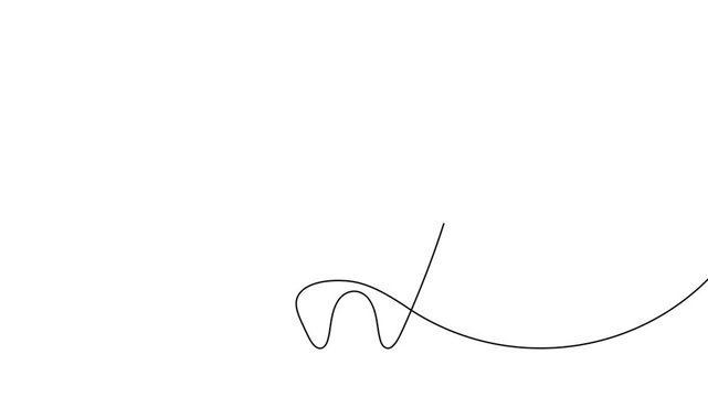 Tooth and teeth continuous one line drawing healthy dental smile 4k animation video