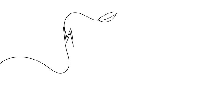 Tooth and teeth continuous one line drawing healthy dental smile 4k animation video