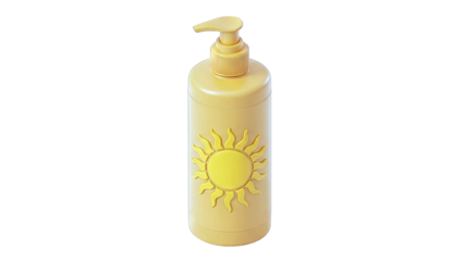 Sunscreen Bottle Isolated on White