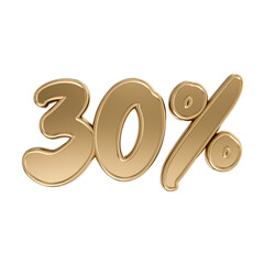 3D Gold 30% Percent Off Discoun